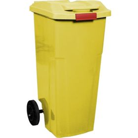 Ofisostim RAL 1018 120 lt Sarı Kilitli Çöp Konteyneri