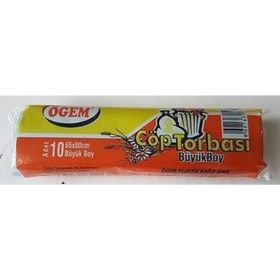 Ögem Büyük Boy Mavi 65x80 cm 10'lu Çöp Torbası (15 adet)
