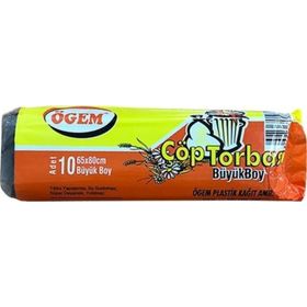 Ögem Büyük Boy Siyah 65 x 80 cm Çöp Torbası (50 adet)