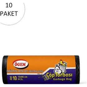 Ögem Endüstriyel Boy 72x95 cm 10'lu Rulo Çöp Poşeti (20 adet)