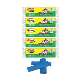 Ögem Orta Boy Mavi 55x60 cm 20'li Çöp Torbası (5 adet)