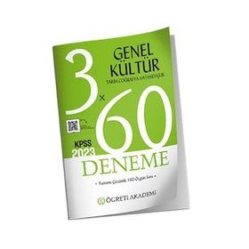 Öğreti Akademi 2023 KPSS Genel Yetenek Genel Kültür 3X60 Deneme (Tarih-Coğrafya-Vatandaşlık)