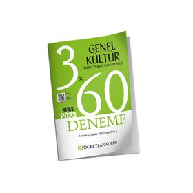 Öğreti Akademi 2023 KPSS Genel Yetenek Genel Kültür 3X60 Deneme (Tarih-Coğrafya-Vatandaşlık)