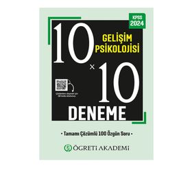 Öğreti Akademi 2024 KPSS Eğitim Bilimleri 10X10 Gelişim Psikolojisi Deneme