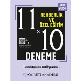 Öğreti Akademi 2024 KPSS Eğitim Bilimleri 11X10 Rehberlik ve Özel Eğitim Deneme