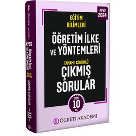 Öğreti Akademi 2024 KPSS Eğitim Bilimleri Öğretim İlke ve Yöntemleri Tamamı Çözümlü Çıkmış Sorular Roman Boy