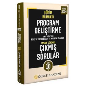 Öğreti Akademi 2024 KPSS Eğitim Bilimleri Program Geliştirme Tamamı Çözümlü Çıkmış Sorular Roman Boy
