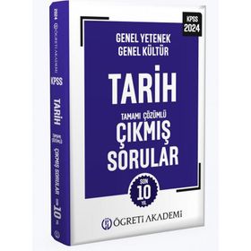 Öğreti Akademi 2024 KPSS Genel Yetenek Genel Kültür Tarih Tamamı Çözümlü Çıkmış Sorular Roman Boy