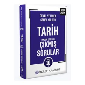 Öğreti Akademi 2024 KPSS Genel Yetenek Genel Kültür Tarih Tamamı Çözümlü Çıkmış Sorular Roman Boy