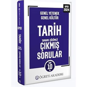 Öğreti Akademi 2024 KPSS Genel Yetenek Genel Kültür Tarih Tamamı Çözümlü Çıkmış Sorular Roman Boy