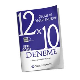 Öğreti Akademi KPSS Eğitim Bilimleri 12X10 Ölçme ve Değerlendirme Deneme
