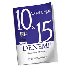 Öğreti Akademi Kpss Gk-Gy 10x15 Vatandaşlık Deneme