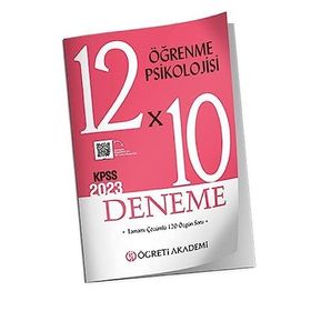 Öğreti Akademi Yayınları 2023 KPSS Öğrenme Psikolojisi 12x10 Deneme