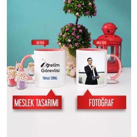 Öğretim Görevlisi Pembe Kupa Bardak