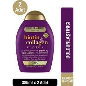 OGX 2x385 ml Dolgunlaştırıcı Biotin Sülfatsız Şampuan