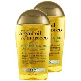 OGX Argan Oil Of Morocco 2x100 ml Kuru ve Sertleşmiş Saçlar İçin Yenileyici Saç Bakım Yağı