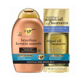 OGX Brezilya Keratin 100 ml Argan + 385 ml Şampuan