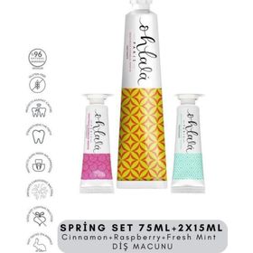 Ohlala Cinnamon 75 ml + Fresh Mint 15 ml + Raspberry Mint 15 ml Spring Set Diş Macunu