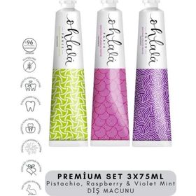 Ohlala Pistachio Raspberry Violet Mint Premium Set 3x75 ml Diş Macunu