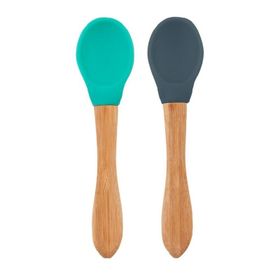 Oioi 1060017 Aqua Green/Deep Blue 2'li Bambu Saplı Kaşık