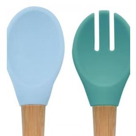 Oioi 1060051 Mineral Blue-Aqua Green Mama Kaşığı+Çatal
