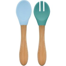 Oioi 1060051 Mineral Blue-Aqua Green Mama Kaşığı+Çatal
