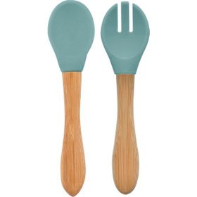 Oioi 1060051 Mineral Blue-Aqua Green Mama Kaşığı+Çatal