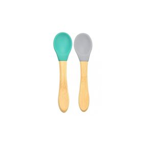 Oioi 1060051 Mineral Blue-Aqua Green Mama Kaşığı+Çatal