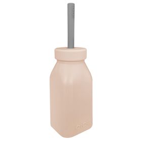 Oioi 200 ml 6+ Ay Powder Grey Bubble Beige Silikon Şişe ve Pipet