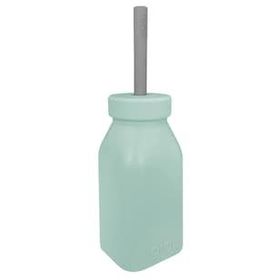 Oioi 200 ml 6+ Ay Powder Grey River Green Silikon Şişe ve Pipet