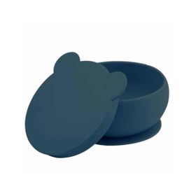 Oioi 6+ Ay Deep Blue Vakum Tabanlı Silikon Kapaklı Kase