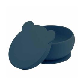 Oioi 6+ Ay Deep Blue Vakum Tabanlı Silikon Kapaklı Kase