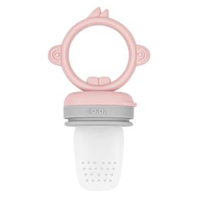 Oioi 6+ Ay Pembe Gri Silikon Püre Meyve ve Sebze Emziği