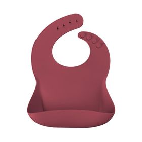 Oioi Basic Silikon Velvet Rose Mama Önlüğü
