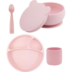 Oioi BLW 4'lü Pinky Pink Beslenme Set
