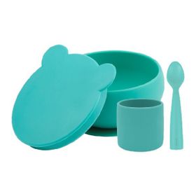 Oioi BLW I Aqua Green Kaseli Beslenme Seti