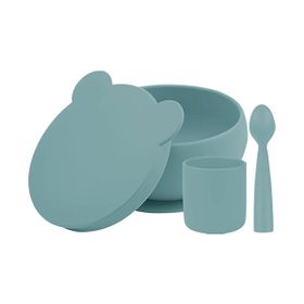 Oioi BLW I Aqua Green Kaseli Beslenme Seti