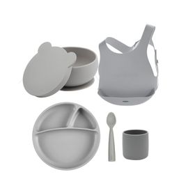 Oioi BLW Powder Grey 5'li Beslenme Set