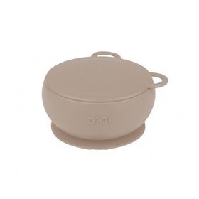 Oioi Bubble Beige Silikon Kapaklı Kase