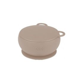 Oioi Bubble Beige Silikon Kapaklı Kase