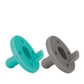 Oioi Emzix Tek Parça 0+ Ay Aqua Green Powder Grey 2'li Silikon Emzik