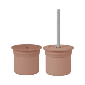 Oioi Ham Hüp Woody Brown - Powder Grey Silikon Pipetli Bardak