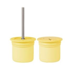 Oioi Ham+Hüp Mellow Yellow Powder Grey Bebek Beslenme Aksesuarı