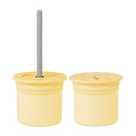 Oioi Ham+Hüp Mellow Yellow Powder Grey Bebek Beslenme Aksesuarı