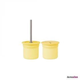 Oioi Ham+Hüp Mellow Yellow Powder Grey Bebek Beslenme Aksesuarı
