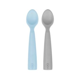 Oioi Mineral Blue - Powder Grey Nam Nam 2’li Silikon Mama Kaşığı