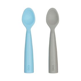 Oioi Mineral Blue - Powder Grey Nam Nam 2’li Silikon Mama Kaşığı