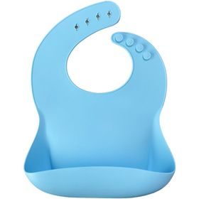 Oioi Mineral Blue Silikon Mama Önlüğü