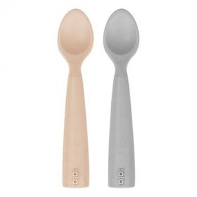 Oioi Nam Nam 2'li Bubble Beige Powder Grey Silikon Kaşık