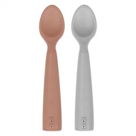 Oioi Nam Nam 2'li Woody Brown Powder Grey Silikon Kaşık